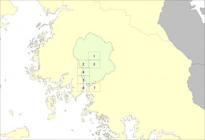 津波災害警戒区域図郭(佐々町)